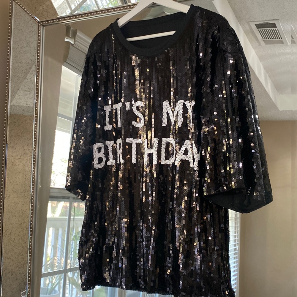 It’s My Birthday Sequin T-Shirt /Dress